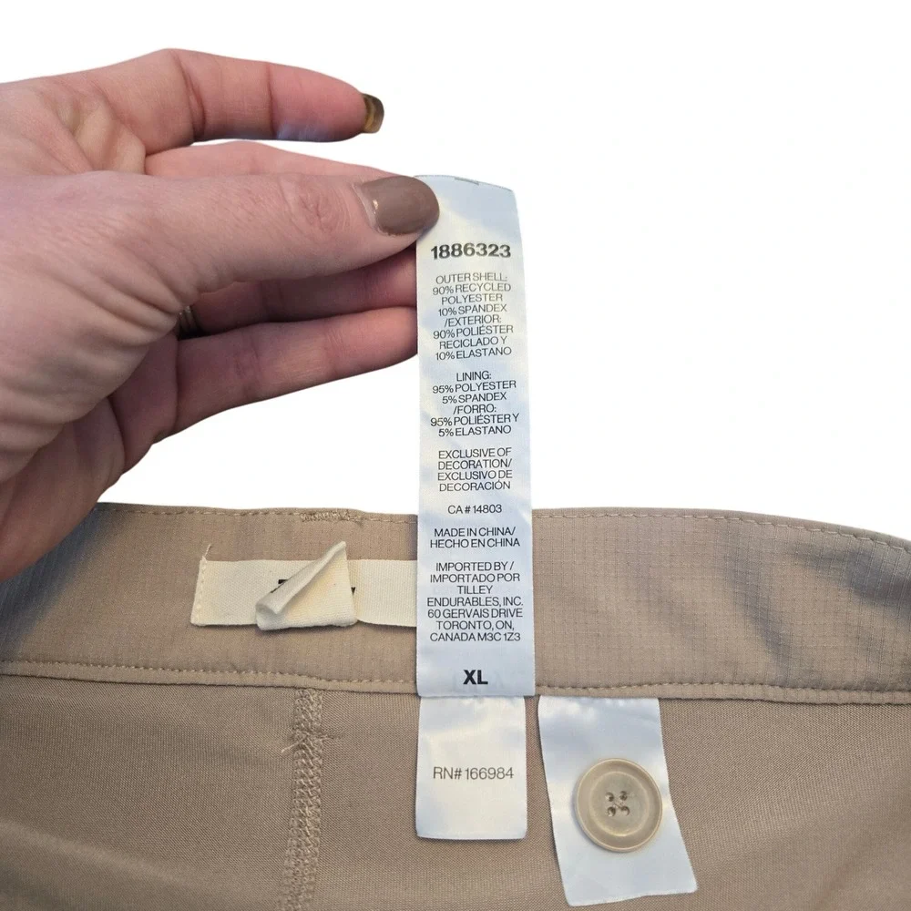 Tilley Womens XL Tan Ripstop Active Skort Hiking Golf‎ Travel